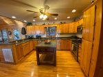 Kitchen with Stainless Appliances, Granite Counter Tops and  Bar Seating for 2